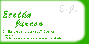 etelka jurcso business card